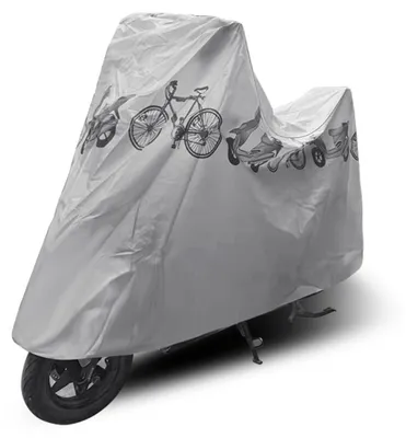 Imagen del producto de Cubierta impermeable para bicicleta - Cubierta para 1 bicicleta - Protección contra la intemperie - Protección UV - Polietileno duradero - Dimensiones: 200 x 115 cm - Funda para bicicleta