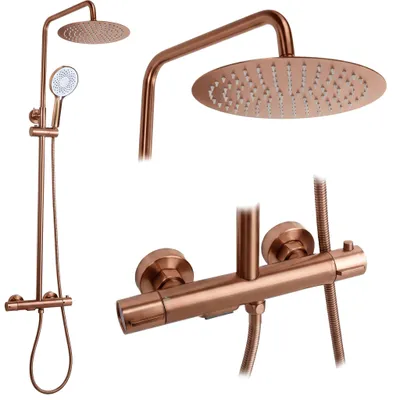 Produktbild von Rea Thermostat Duschset Drop Brush Copper