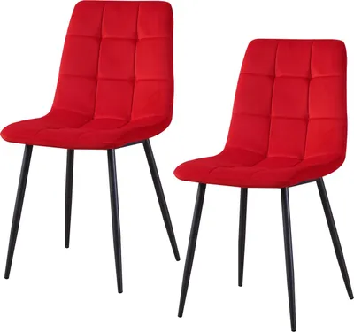Produktbild von 2er Set Moderne Samtstühle Serie Mesa mit Ziernähten 44,5x53x86,5 cm