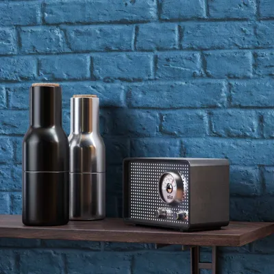 Produktbild von NEWROOM Tapete Blau Vliestapete Mauer - Ziegelstein Modern   Stein  Backstein Loft Mauerwerk