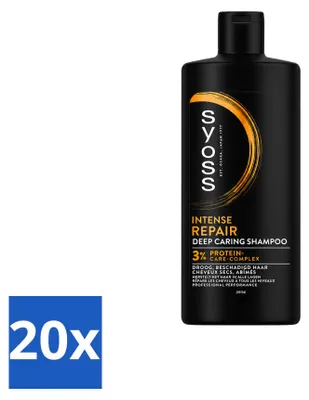 Produktbild von 20 x Syoss Repair Shampoo für trockenes und geschädigtes Haar 440 ml - Vorteilspackung - 20 Stücke