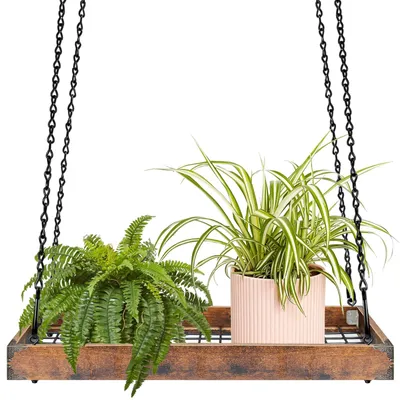 Image de Jardinière suspendue avec chaîne, pour l'intérieur et l'extérieur, pots de fleurs, plafonds, balcons