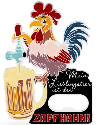 Produktbild von LANOLU Flaschenöffner lustig ZAPFHAHN, Bier Geschenke für Männer, Bieröffner lustig, Biertrinker Geschenk