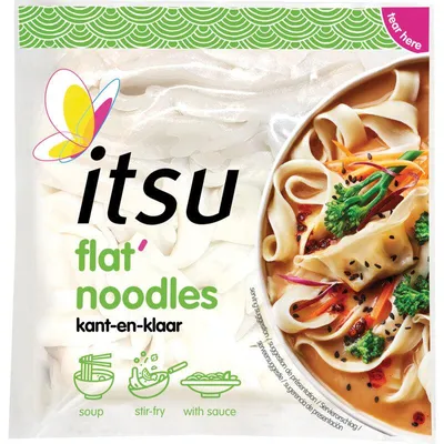 Produktbild von Itsu Flache Nudeln Kant-en-Klaar 150g – Schnelle, leckere asiatische Mahlzeit