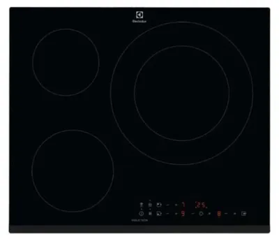 Produktbild von Electrolux LIL60336, Schwarz, Integriert, 59 cm, Zonen-Induktionskochfeld, 3 Zone(n), 3 Zone(n)