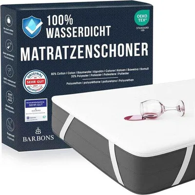 Productafbeelding van Matrasbeschermer 90 x 200 cm, -gecertificeerd, waterdichte matrastopper, wasbare incontinentieonderlegger, ademend en vochtbesch