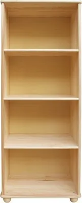 Produktbild von Regal, Küchenregal, Wohnzimmerregal, Bücherregal - 60 cm breit, Kiefer Holz-Massiv, Farbe: Natur