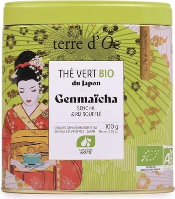 HERBATA ZIELONA GENMAICHA JAPOŃSKA Z PRAŻONYM RYŻEM BIO 100 g - TERRE D'OC