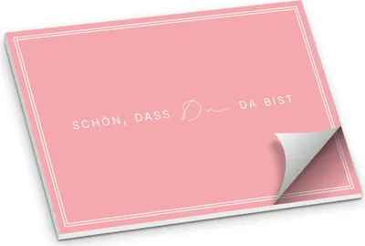 Produktbild von ITENGA Tischset A3 Schön dass du da bist V3 rosa
