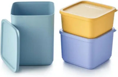 Tupperware Quadro Vorratsdose 4,6 L – Hellblau-weiß Mit Tiermotiv | Luftdicht, Spülmaschinenfest & Stapelbar