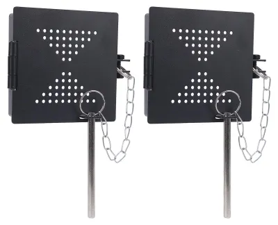 Image de Lot de 2 embouts de pare-chocs pour camping-car : embouts de protection en acier au carbone résistants aux chutes, dotés de petits trous d'aération, adaptés aux pare-chocs carrés standard de 10 cm de côté