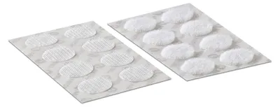 Produktbild von VELCRO® Klettpunkte Selbstklebend, Haken & Flausch 16mm x 16 sets Weiß
