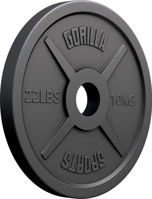Produktbild von GORILLA SPORTS® Olympia Hantelscheiben - 10kg Gewichte, 50mm Bohrung, Gusseisen - Gewichtsscheiben, Hantelscheiben-Set, Hanteln