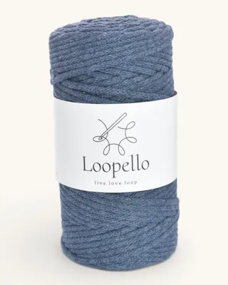 Produktbild von Loopello Baumwollkordel Pro 3 mm 100 m – Jeansblau