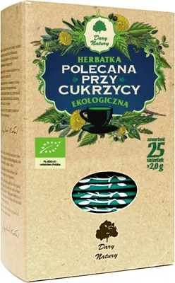 Zdjęcie produktu dla HERBATKA POLECANA PRZY CUKRZYCY(25 x 2 g) 50 g - DARY NATURY
