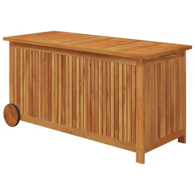 Zdjęcie produktu dla vidaXL Skrzynia ogrodowa na kółkach 113x50x58 cm z litego drewna akacjowego
