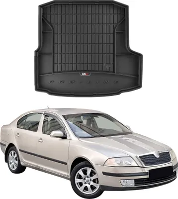 Image de OMAC Bac de coffre en caoutchouc pour Skoda Octavia 2004-2013 TPE Bac de coffre noir