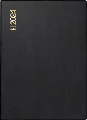 Produktbild von rido/idé Tageskalender Modell Technik II 2024 1 Seite = 2 Tage Blattgröße 10 x 14 cm schwarz