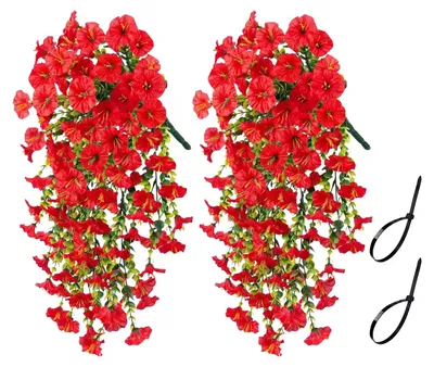Produktbild von 1/2 Stück künstliche Hänge-Prunkwinde, UV-beständig, Kunstblume, Hochzeitsdekoration, für drinnen und draußen, Garten, Wanddekoration, Kunstblumendekoration A
