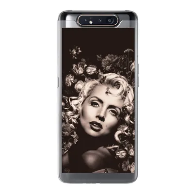 Produktbild von MuchoWow® Handyhülle Schutzhülle Hülle für Samsung Galaxy A80 Frau - Blumen - Schmetterling Silikon Softcase Handy Hülle - Schutzdeckel