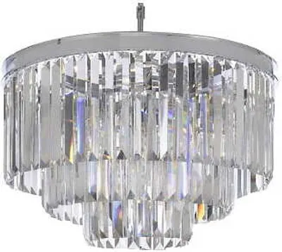 Image de Hereford Chrome - lustre en cristal 50cm chrome