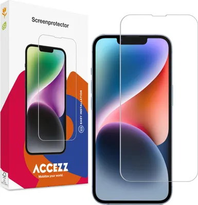 Immagine prodotto di protezione dello schermo per iPhone 13 Pro, iPhone 13, iPhone 16e, iPhone 14: Accezz Gehard Glas Screenprotector - Trasparente