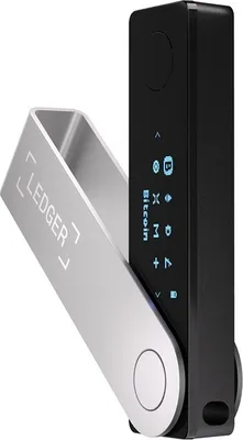 Produktbild von Ledger Nano X, Bitcoin, Ethereum, NFT, USB-Stick Hardware-Geldbörse, Schwarz, Silber, Bluetooth + USB, USB Typ-C, Lithium-Ion (Li-Ion)