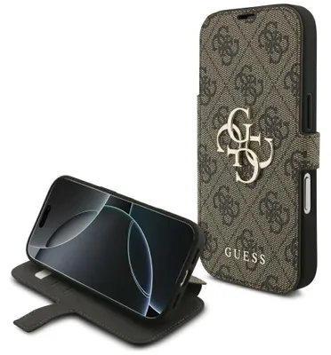 Produktbild von Handyhülle für iPhone 18 Pro Max / 17 Pro Max Guess Book 4G Metal Logo, Braun