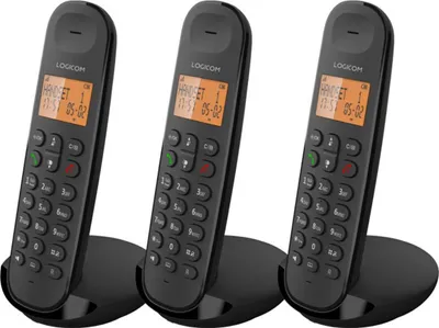 Immagine prodotto di Telefono fisso cordless - LOGICOM - DECT ILOA 350 TRIO - Nero - Senza segreteria telefonica