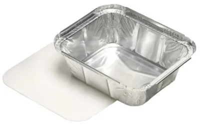 Produktbild von STARPAK Aluminium Schale eckig mit Deckel 500 ml 141 x 116 x 41 mm 10 Stück