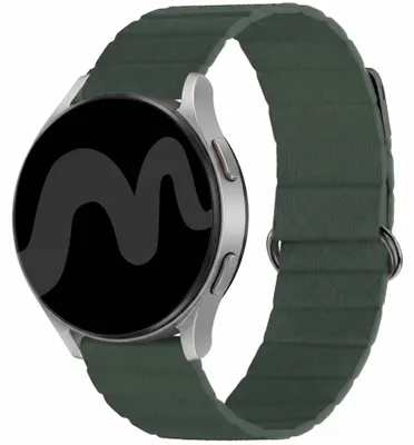 Productafbeelding van imoshion Magnetisch lederen bandje - Universeel 22 mm aansluiting - Groen, AI-gegenereerde afbeelding