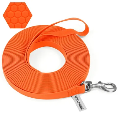 Image de Longe pour chien, 6 mètres, PVC, couleur orange