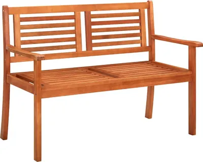 Produktbild von vidaXL 2-Sitzer-Gartenbank mit Auflage 120 cm Massivholz Eukalyptus