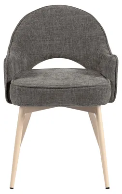 Produktbild von 4er-Set Diana | Hotel Stuhl | Grau | Stoff/Textil | Gestell Weiß