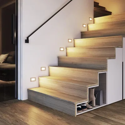 Image de HOFTRONIC - Lot de 6 appliques murales LED 3W 3000K IP54 Acier inox