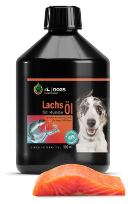 Produktbild von Kräuterland Lachsöl für Hunde 500 ml Fischöl aus skandinavischem Lachs