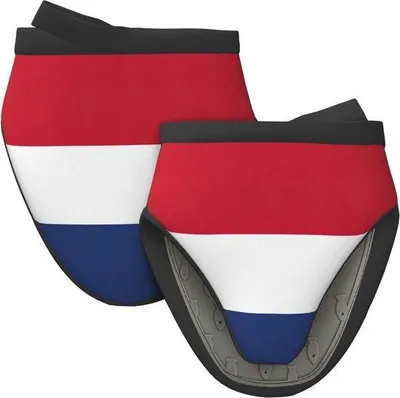 Produktbild von Hitzebeständige Topflappen mit niederländischer Flagge – Mini-Silikonhandschuhe zum Kochen und Backen