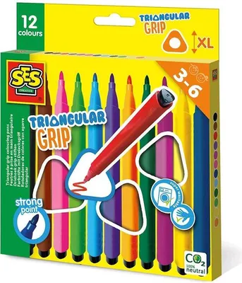 Obrázok produktu pre Trojhranné fixky 12 farieb