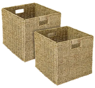 Aufbewahrungskorb aus Seegras von HMF, 2er Set