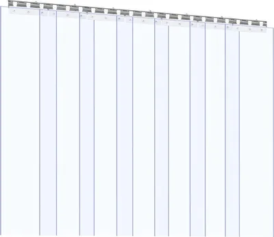Immagine prodotto di Tenda a strisce in PVC per porte 42" x 84" Congelatore Refrigeratore Plastica trasparente