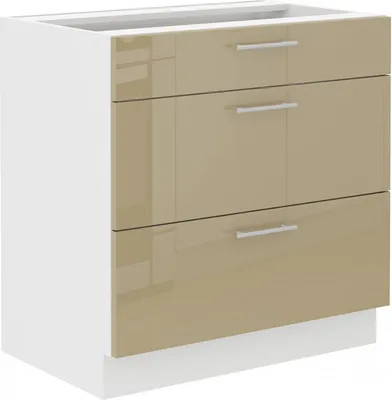 Produktbild von Unterer Schubladenschrank LAJLA – Breite 80 cm, Cappuccino / Weiß