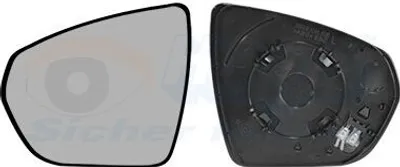 Produktbild von VAN WEZEL Spiegelglas Außenspiegel Links passend für PEUGEOT 3008 SUV (M) Konvex Beheizbar 4084837