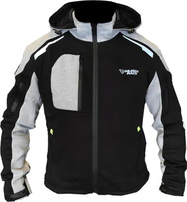 Zdjęcie produktu dla Bluza z kapturem MUGENRACE Judo Zip Hoodie, czarna/jasnoszara, rozmiar L