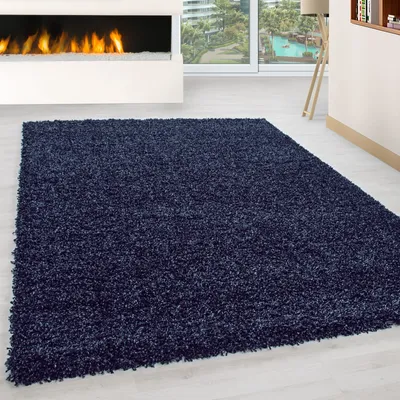 Image de Life Shaggy tapis poils longs rectangle 300x400cm bleu marine