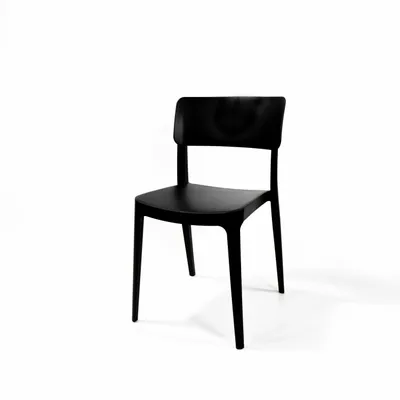 Produktbild von Wing Chair Schwarz, Stapelstuhl Kunststoff, 50916