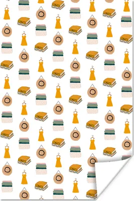 Produktbild von MuchoWow® Poster Kleidung - Muster - Farben 20x30 cm - Papierdruck