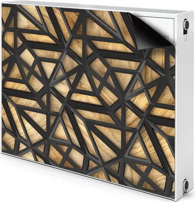 Produktbild von Magnet Radiator Magnet Mat Heizkörper Heizung Verkleidung Abdeckung 90x60 cm - Schwarz, geometrisch, muster,