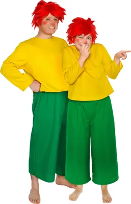Two people dressed in costumes.