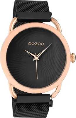 Produktbild von Oozoo Damen Metallarmband Uhr Timepieces schwarz Analog Quarzuhr UOC10699