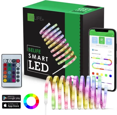 Produktbild von TuYa Smart LIFE - LED Lichterkette Leuchtband RGB und Kalt Warm Weiß 5 Meter